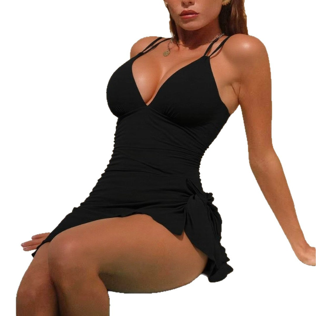 Damen raffinierter Wickelbadeanzug EB