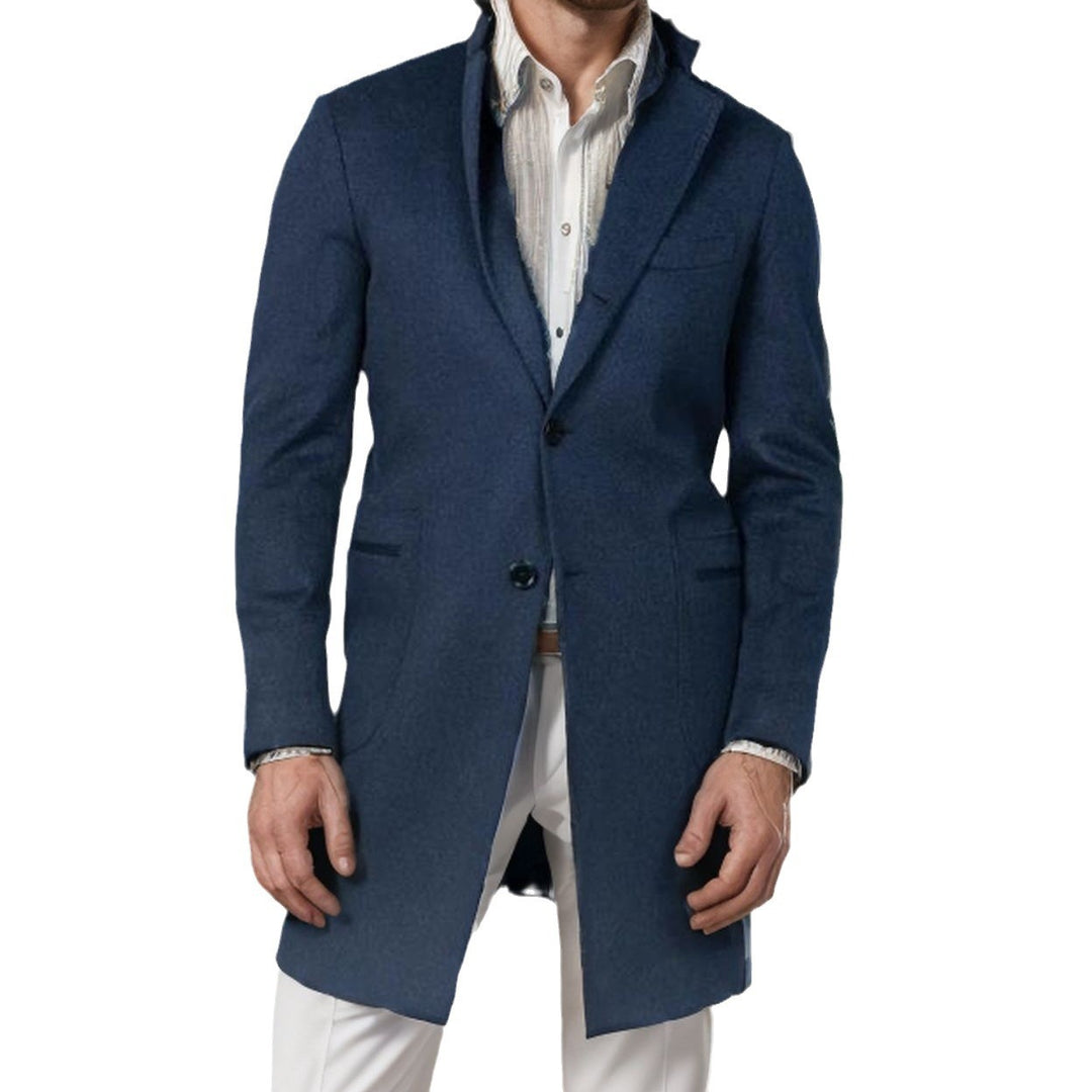 Herren eleganter Langmantel aus hochwertiger Wolle EB