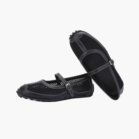 Damen Ballerinas mit elegantem Riemchen und atmungsaktivem Obermaterial EB