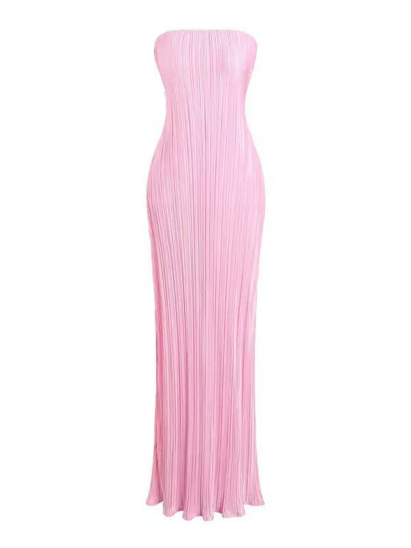 Damen figurbetontes Strapless-Kleid mit floralen Elementen EB