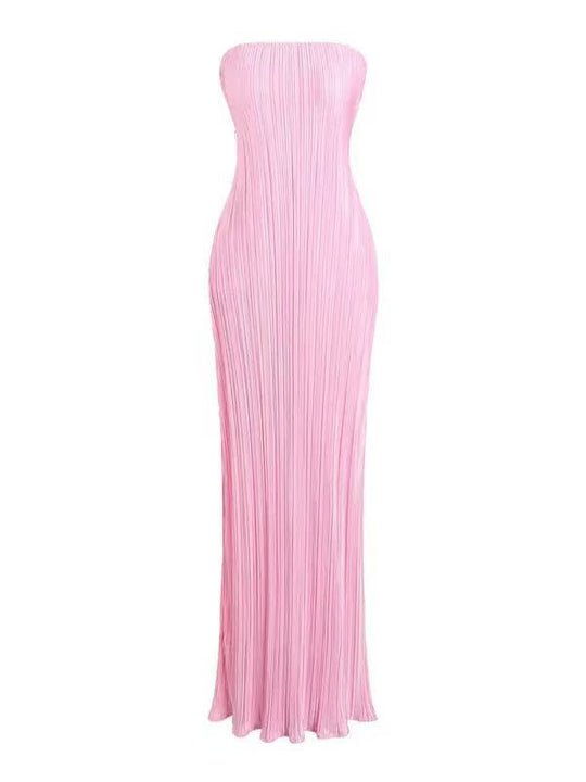 Damen figurbetontes Strapless-Kleid mit floralen Elementen EB