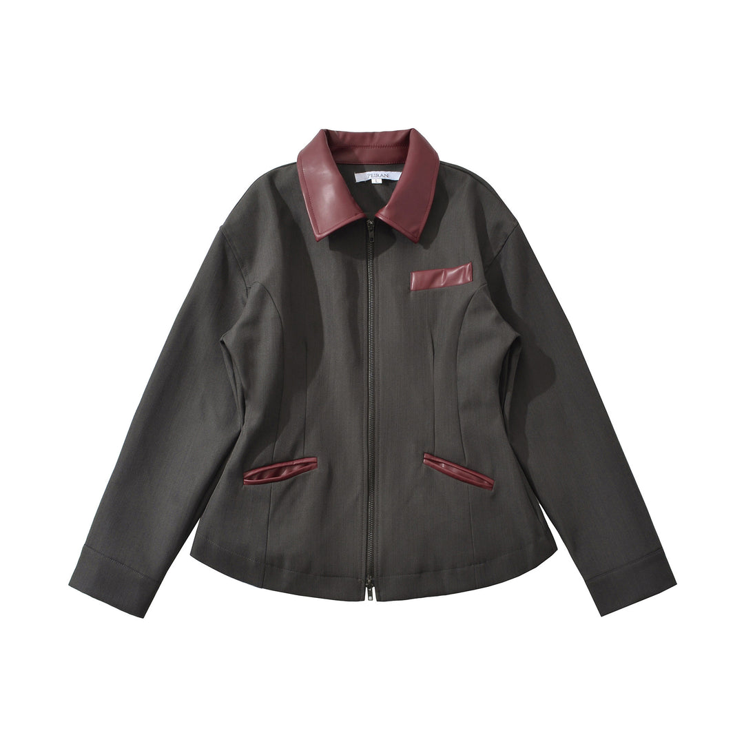 Damen modische kurz geschnittene Jacke mit details EB