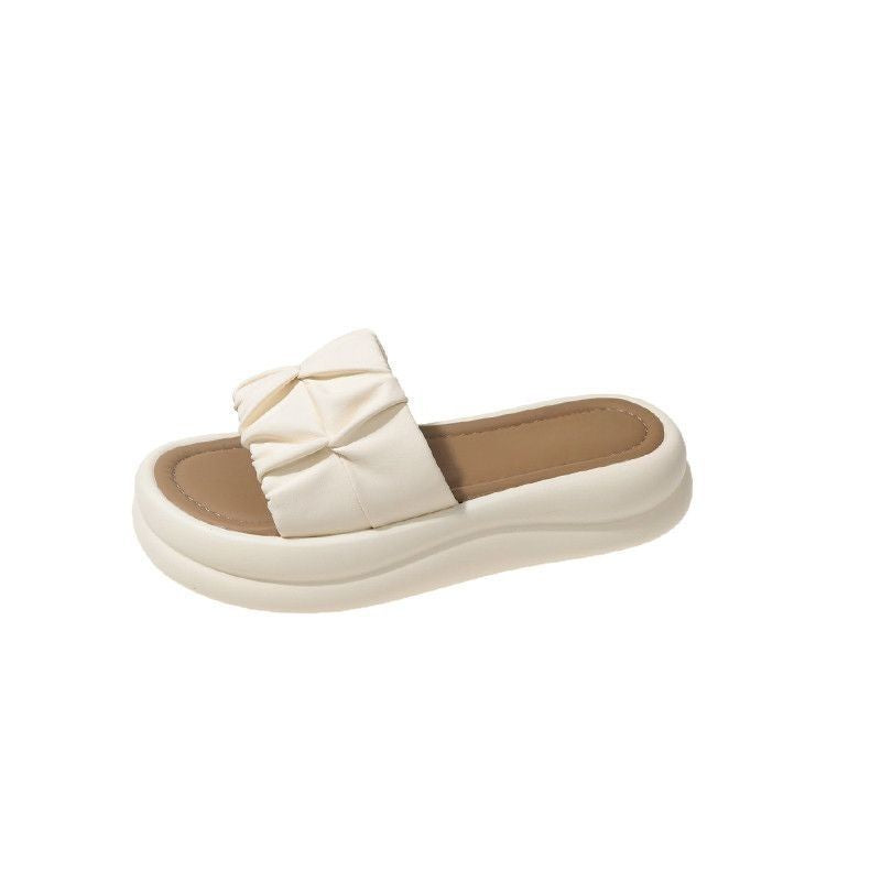 Damen bequeme Mules mit elegantem Rüschendesign EB