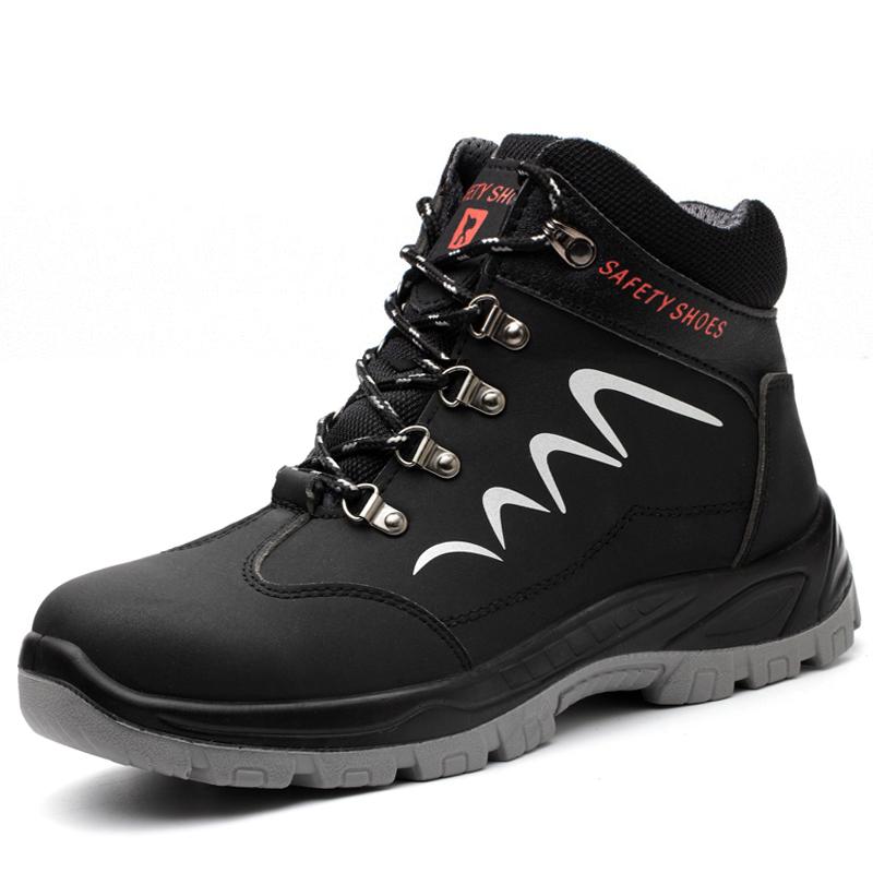 Sicherheit Ankle Schuhe Anti-smashing Stahl Kappe Kappe Stiefel Männer Bau Arbeit stiefel EB