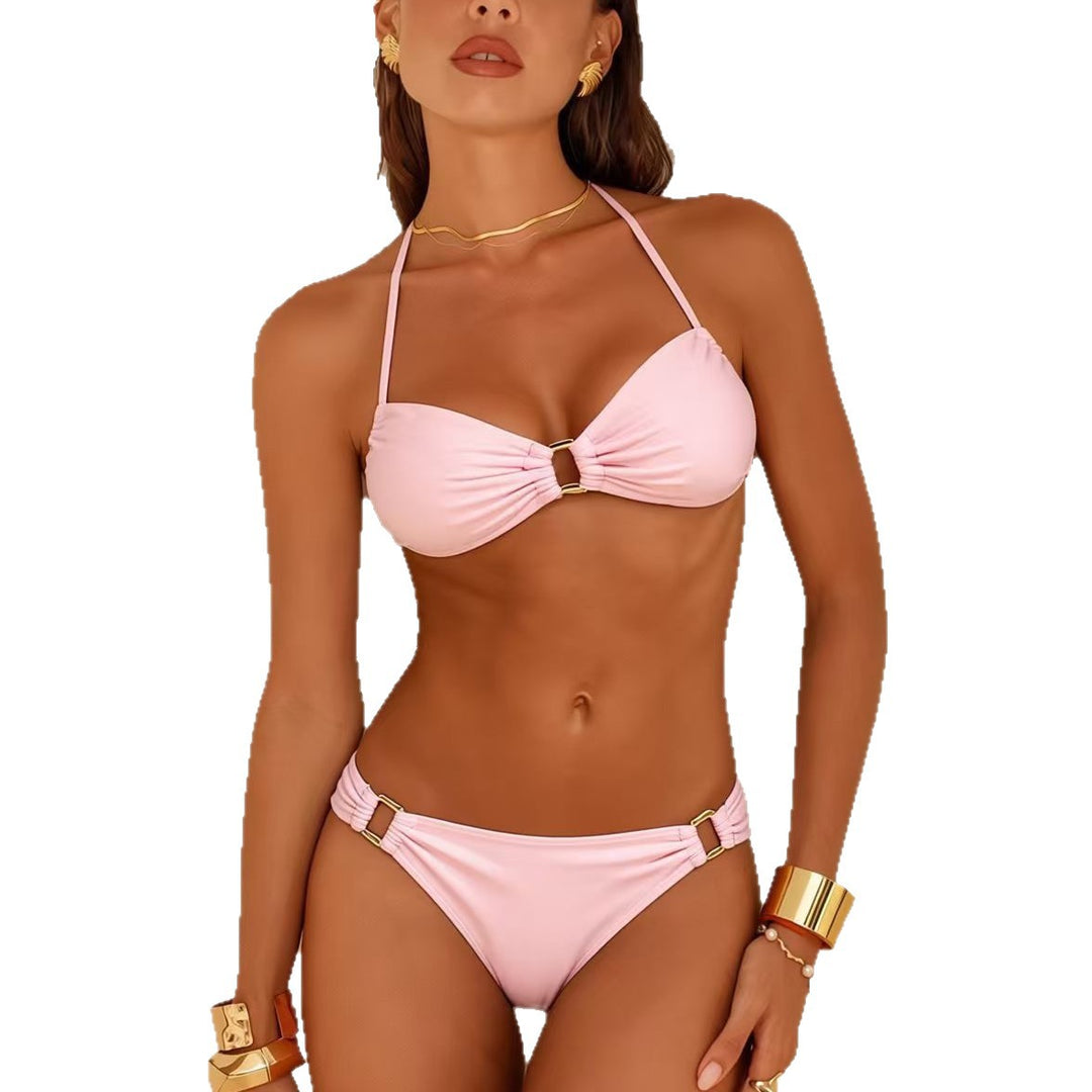 Damen Bandeau-Bikini mit schimmernden Details EB