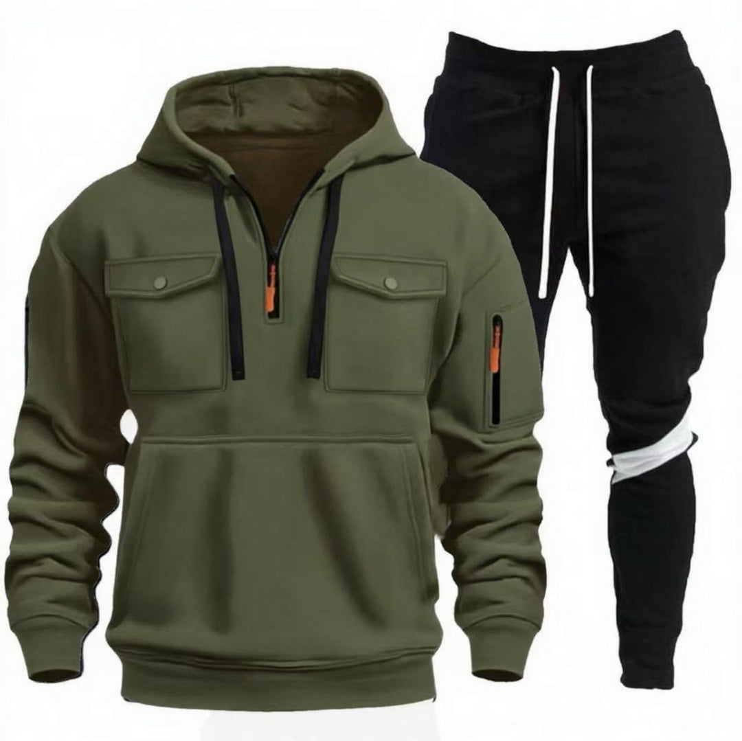 Herren praktische Kapuzenjacke mit Sporthose EB