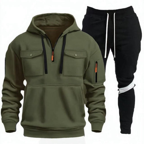Herren praktische Kapuzenjacke mit Sporthose EB