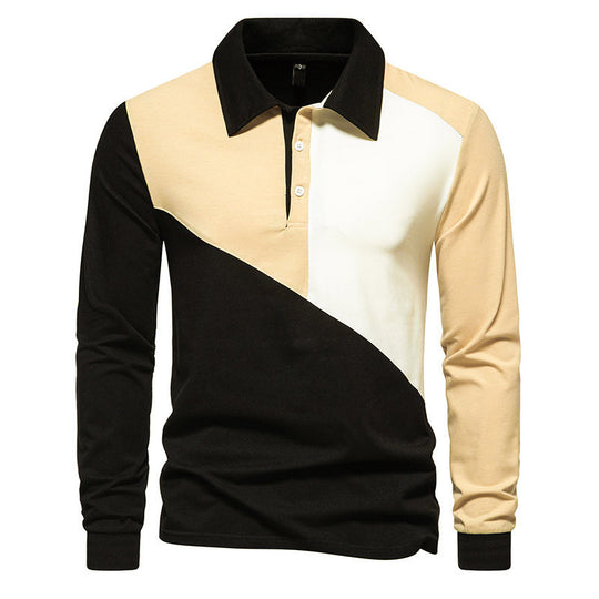 Herren Poloshirt mit modernem Farbblockdesign und komfortablem Schnitt EB