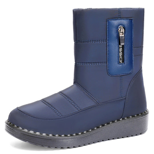 Damen Gefütterte Winterstiefel mit rutschfester Sohle und modischem Reißverschluss EB