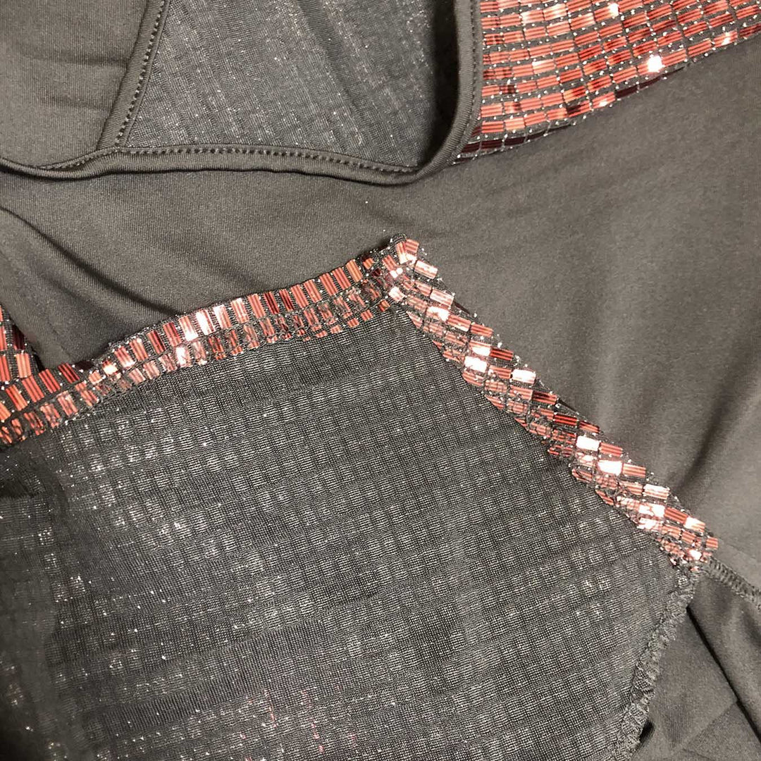 Damen Maxi-Kleid mit schimmerndem Pailletten-Detail und eleganter Silhouette EB