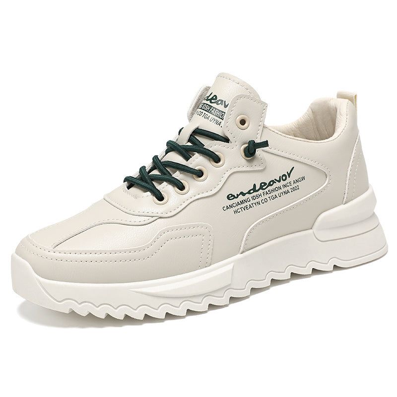 Damen Sportliche Ledersneaker mit dämpfender Sohle und modischem Design EB