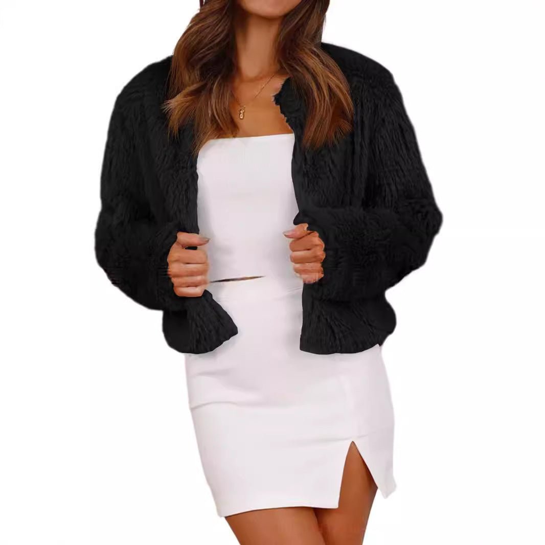 Damen Kuschelige Kunstfleecejacke EB