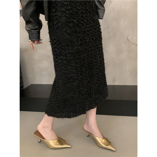 Damen Slingback Pumps mit elegantem Metallic-Design EB