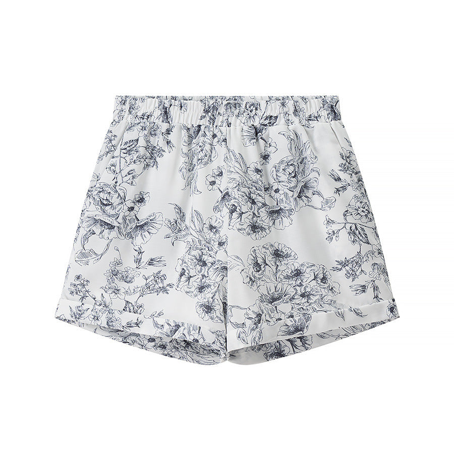 Damen entspannendes Pyjama-Set mit floralem Design EB