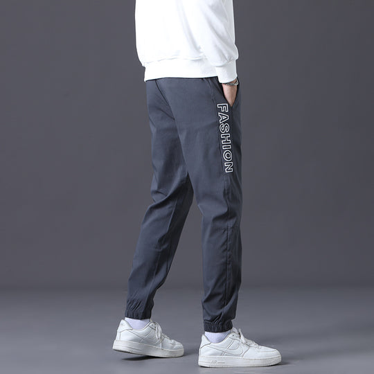 Herren modische Jogginghose mit elastischem Bund und seitlichen Taschen EB