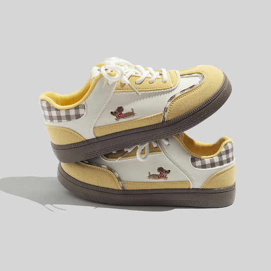 Damen modische Sneakers mit verspieltem Hunde-Design und bequemer Dämpfung EB