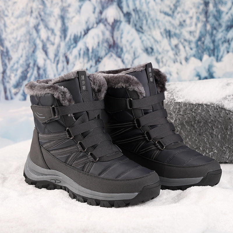 Damen isolierte Winterstiefel mit rutschfester Sohle und kuscheligem Futter EB
