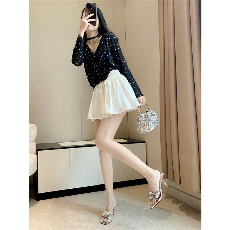 Damen Glitzernde Slingback Sandalen mit elegantem Riemendesign EB