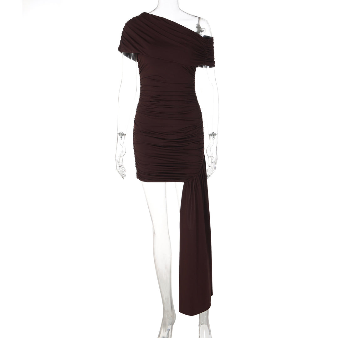 Damen Elegantes und figurbetontes Wickelminikleid EB