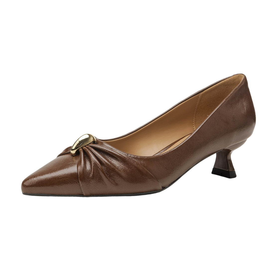 Damen elegante spitze Pumps mit dekorativer Schleife EB