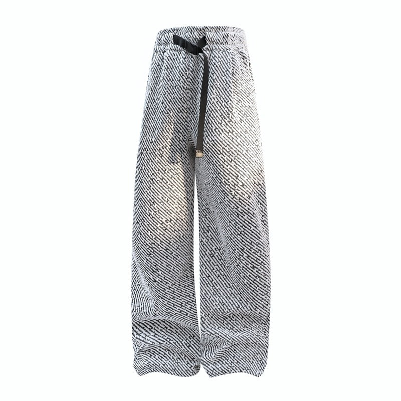 Damen weite Samt-Jogginghose mit elastischem Bund, Tunnelzug und lässiger Culotte-Passform EB
