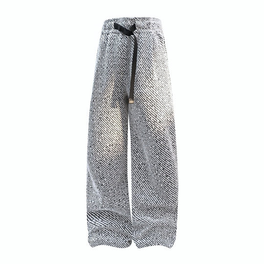 Damen weite Samt-Jogginghose mit elastischem Bund, Tunnelzug und lässiger Culotte-Passform EB