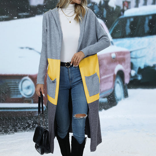 Damen lässiger Kapuzencardigan EB