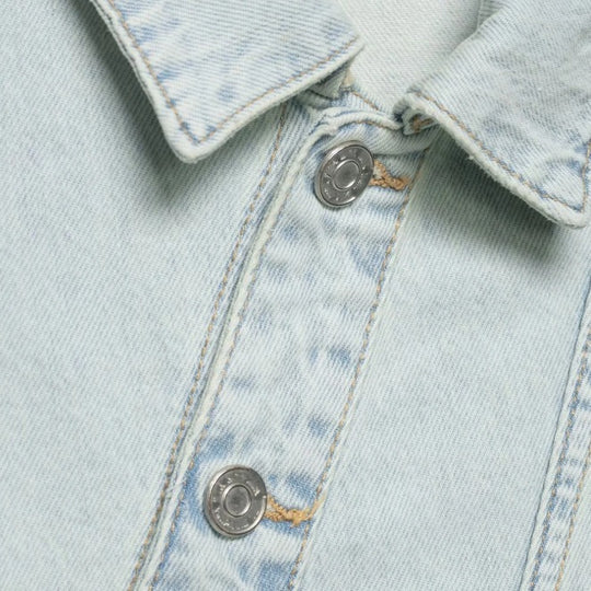 Damen Weite Jeans im lässigen Windbreaker-Stil mit ausgefallenen Nähten EB