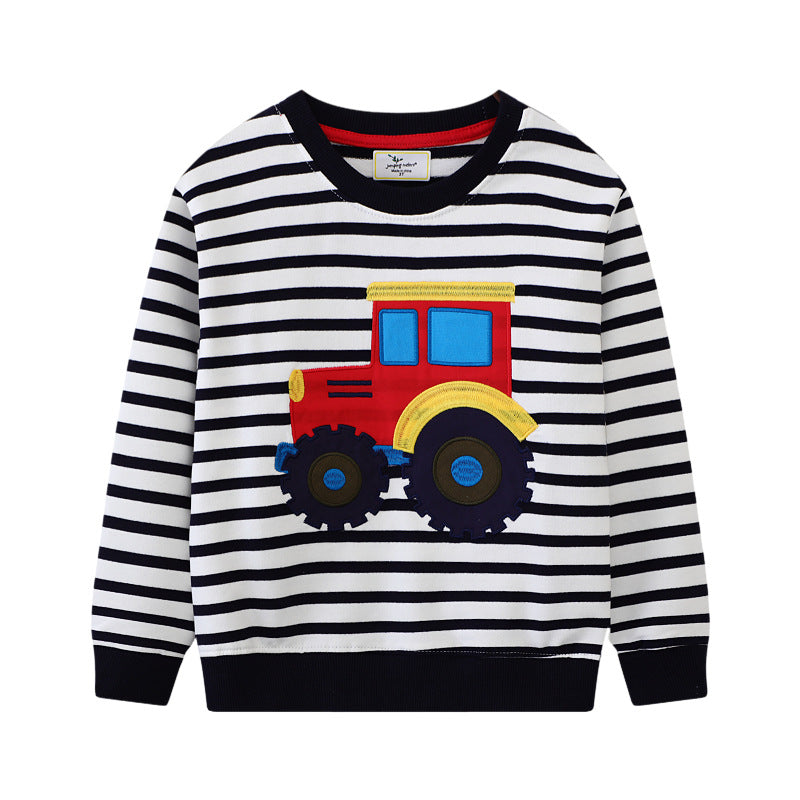 Jungen Sweatshirt mit kreativem Traktor-Design EB