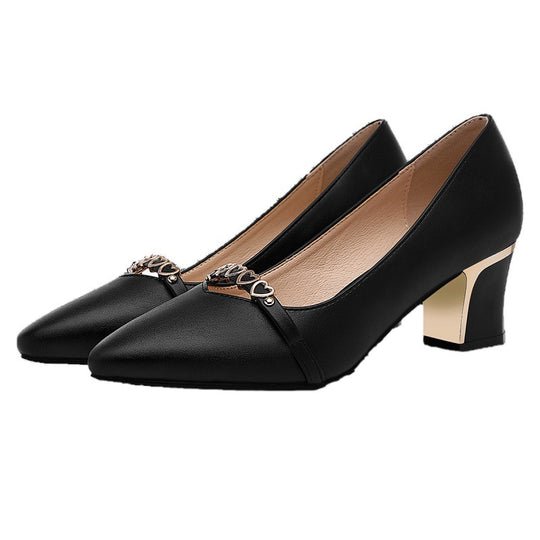 Damen Elegante Pumps mit trendy Absatz und modischem Schmuckdetail EB