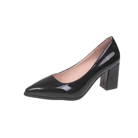 Damen elegante spitze Pumps mit tragbarem Blockabsatz EB