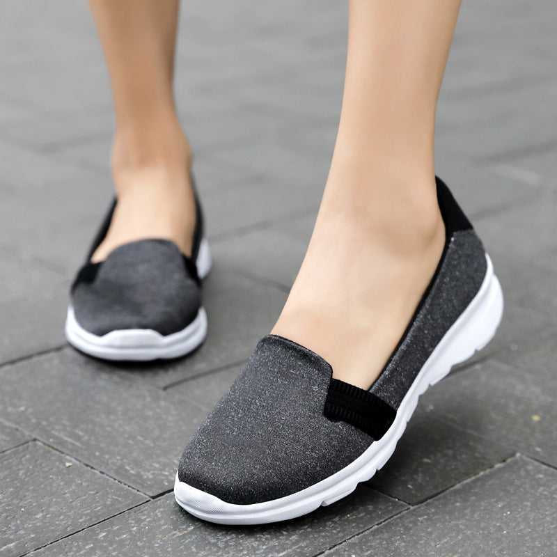Damen Komfortable Slip-On Freizeitschuhe EB