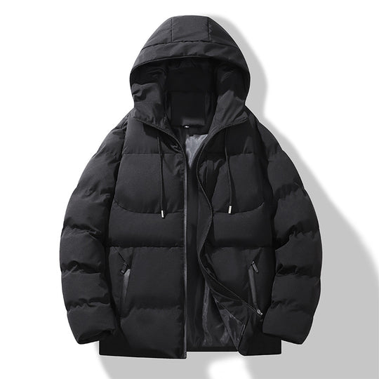 Herren isolierte Übergangsjacke mit Druckknopf und hochklappbarem Kragen EB