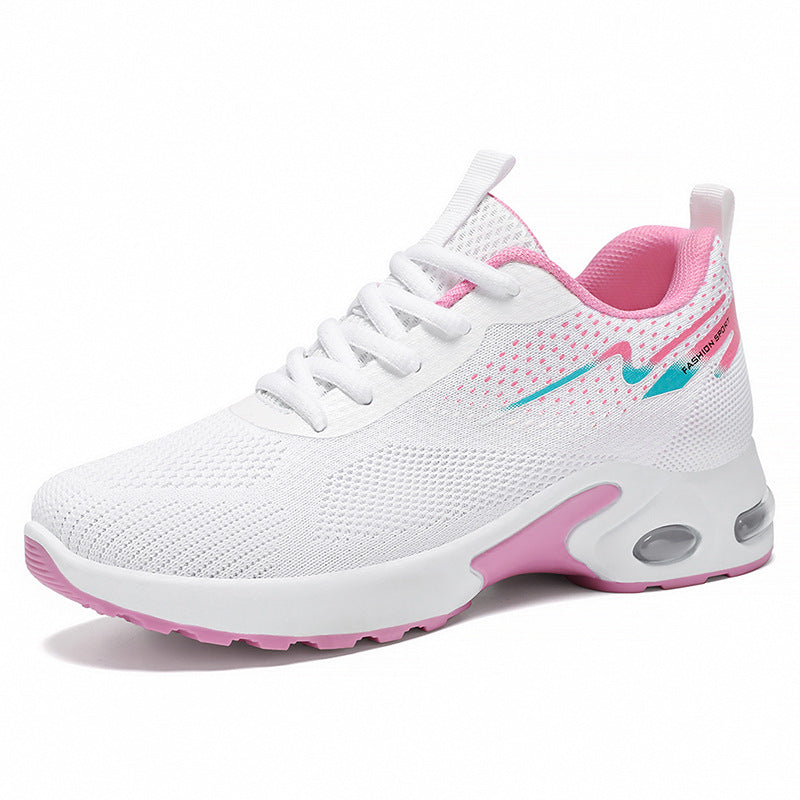 Damen Sportliche Luftpolster Sneakers mit atmungsaktivem Mesh-Obermaterial EB