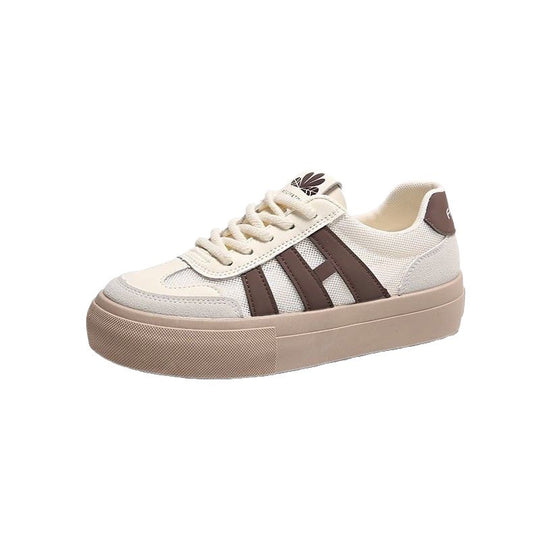 Damen Sportliche Sneakers mit atmungsaktiver Netzstruktur und robuster Sohle EB
