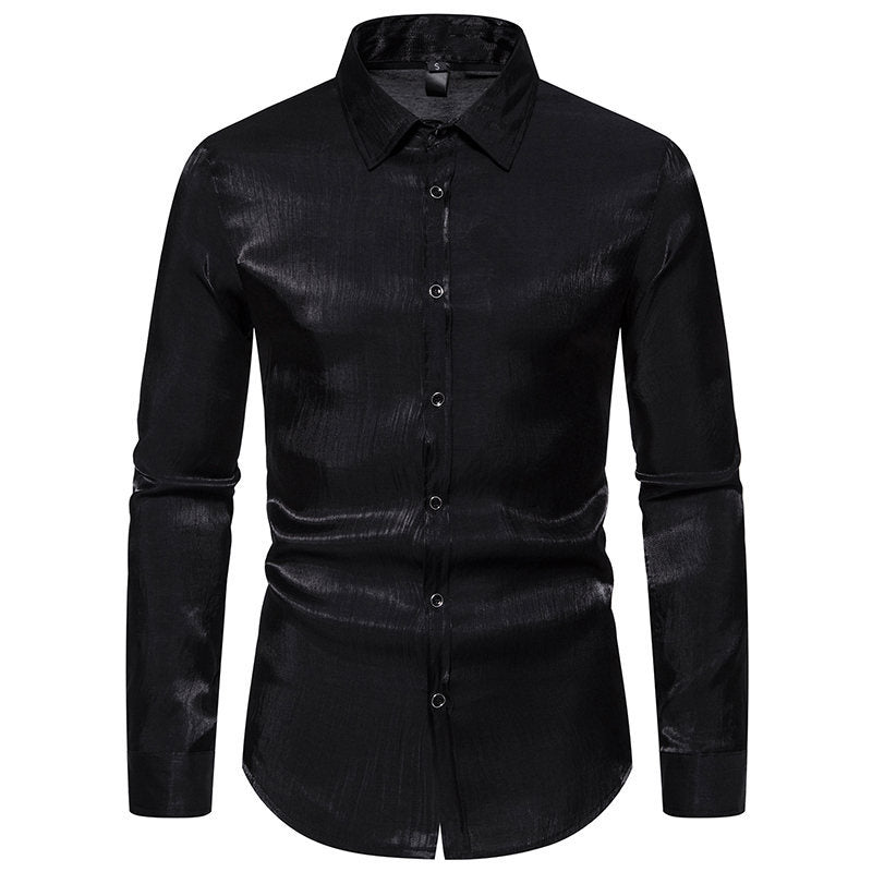 Herren Langarmhemd mit schimmerndem Finish und eleganter Passform EB
