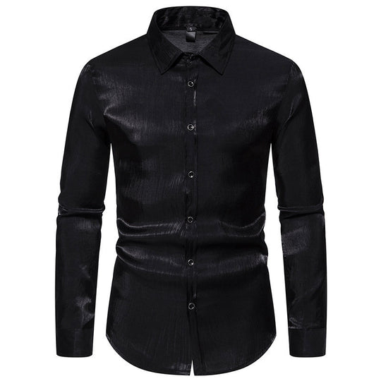 Herren Langarmhemd mit schimmerndem Finish und eleganter Passform EB