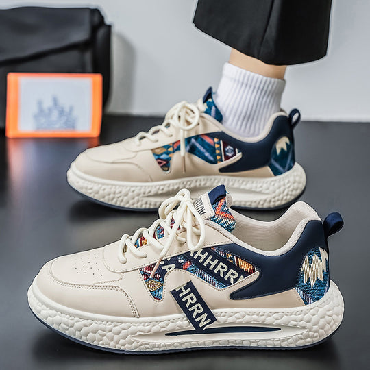 Damen modische Sneakers mit innovativem Obermaterial und strukturierter Sohle EB