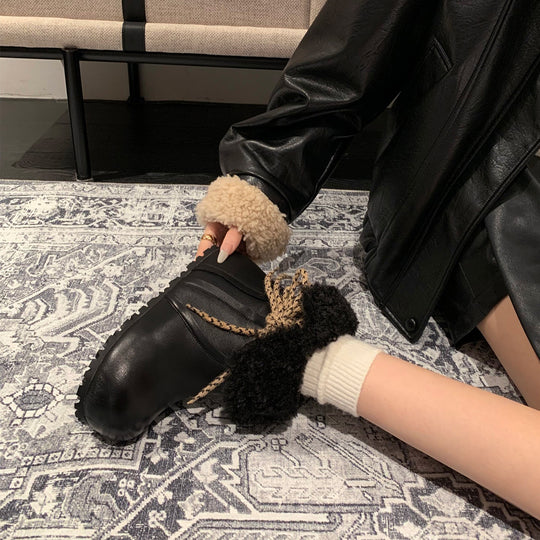 Damen Winterstiefel mit kuscheligem Innenfutter und modischer Schnürung EB