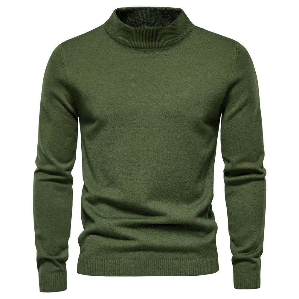 Herren eleganter Rollkragenpullover aus feiner Wolle EB