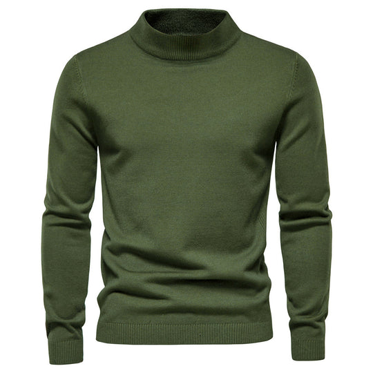 Herren eleganter Rollkragenpullover aus feiner Wolle EB