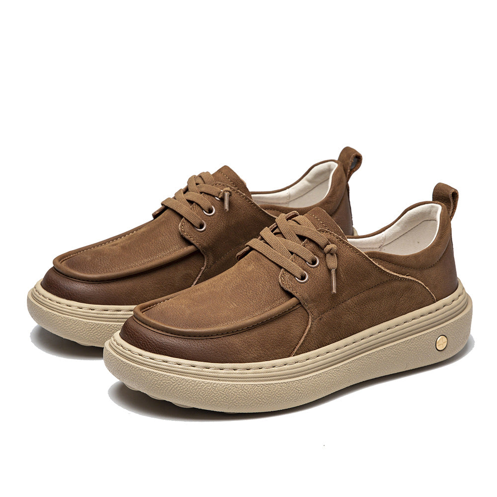 Damen Modische Schnürschuhe mit dicker Sohle EB