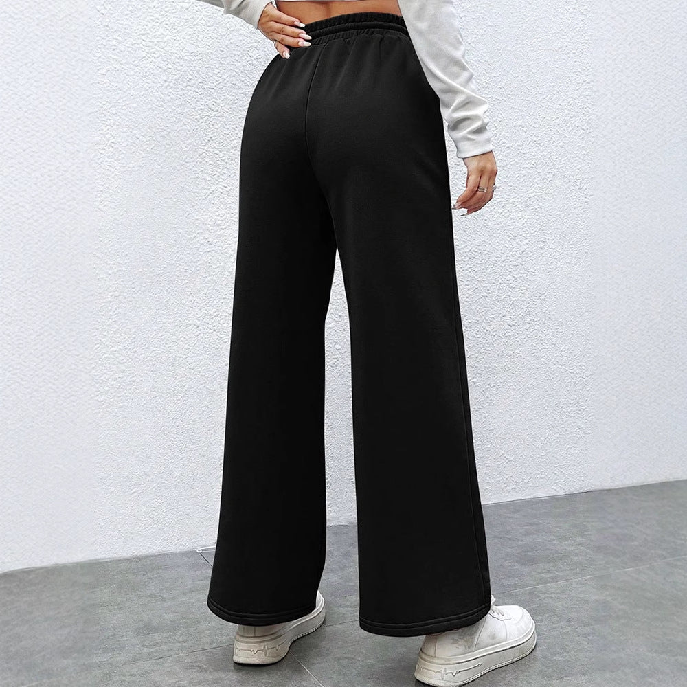 Damen weite Freizehhose mit elastischem Bund und Kordelzug EB
