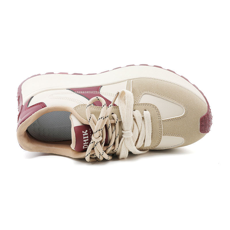 Damen Sportliche Plateau Sneakers mit atmungsaktiver Polsterung EB