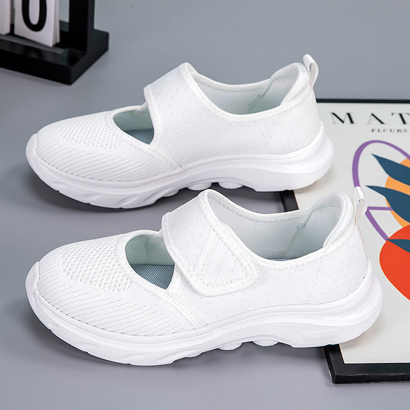 Damen Leichte Komfort-Sneaker mit Klettverschluss EB