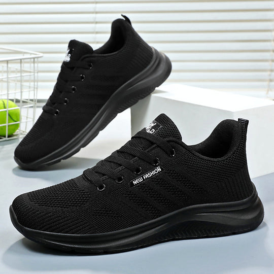 Damen nan atmungsaktive Strick-Komfort-Sneaker mit gepolstertem Fersenbereich und flexibler Leichtlaufsohle EB