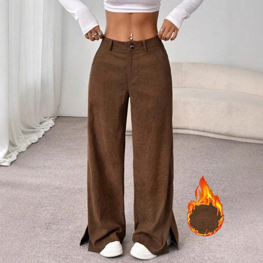 Damen Weite High-Waist Hose EB
