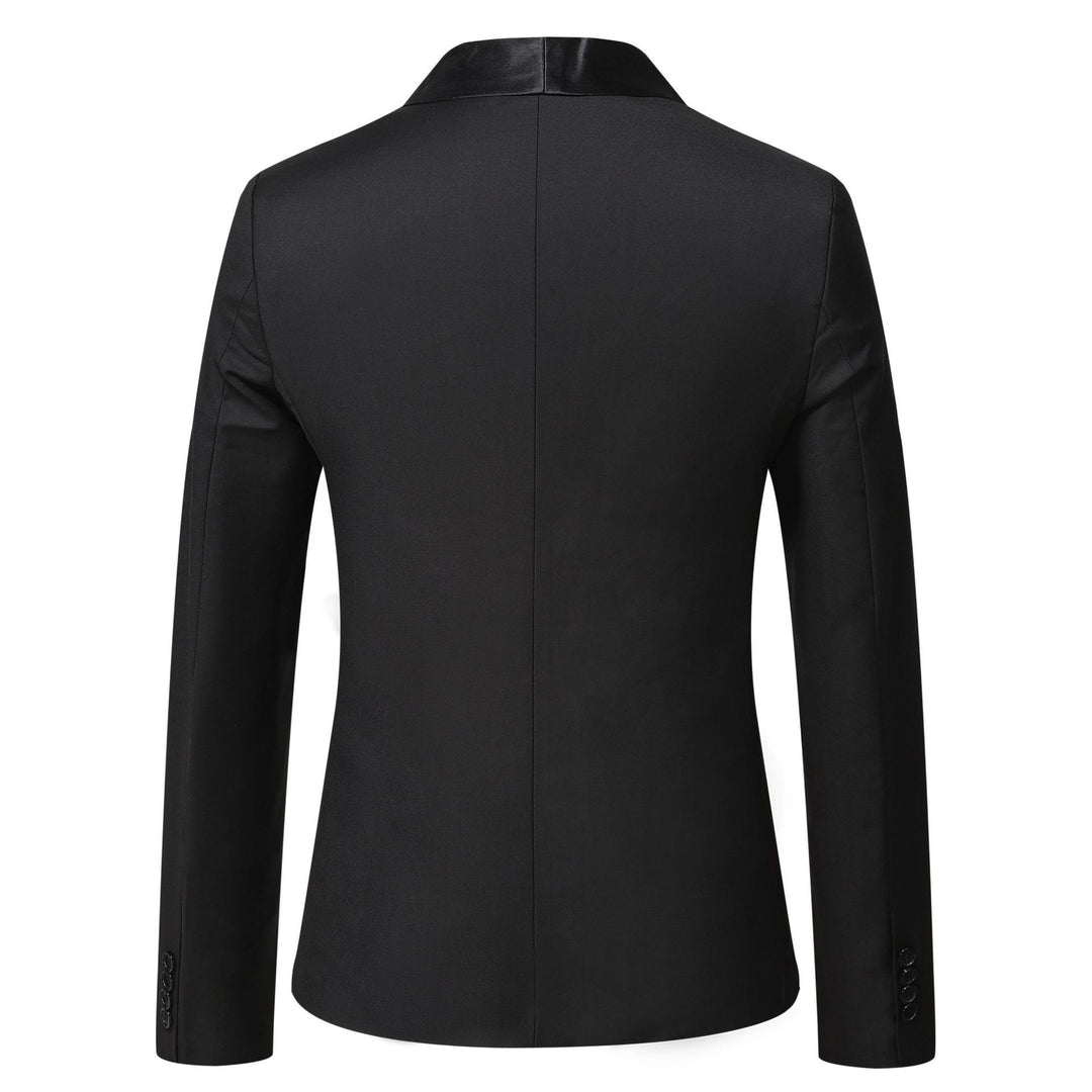 Herren eleganter Smoking-Blazer mit satinierter Reversbesatz EB