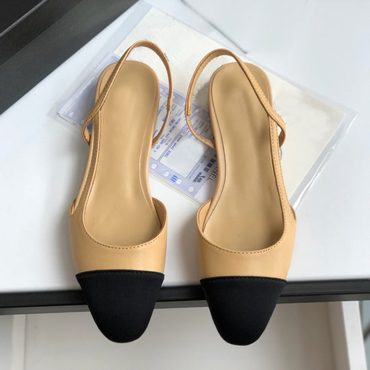 Damen Slingback Ballerinas mit elegantem Kontrastdesign EB