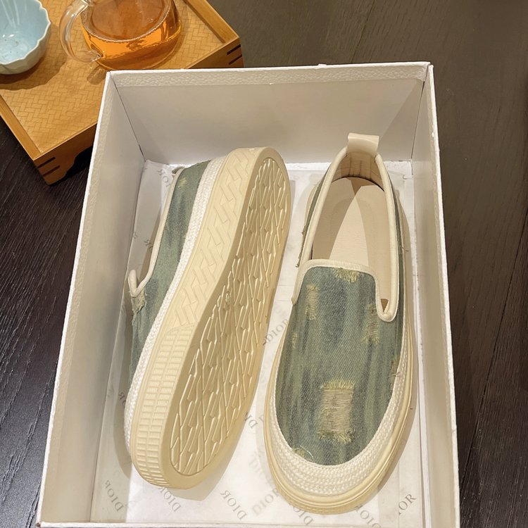 Damen Slip-On Sneaker mit lässigem Denim-Design und elastischem Einstieg EB